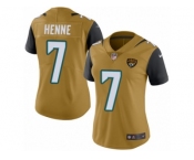 Women's Nike Jacksonville Jaguars #7 Chad Henne Limited Gold Rush NFL Jersey