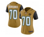 Women's Nike Jacksonville Jaguars #70 Luke Bowanko Limited Gold Rush NFL Jersey