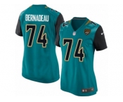 Women's Nike Jacksonville Jaguars #74 Mackenzy Bernadeau Limited Teal Green Team Color NFL Jersey