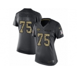 Women's Nike Jacksonville Jaguars #75 Cam Robinson Limited Black 2016 Salute to Service NFL Jersey