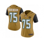 Women's Nike Jacksonville Jaguars #75 Cam Robinson Limited Gold Rush NFL Jersey