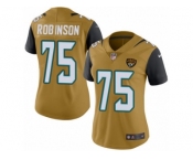 Women's Nike Jacksonville Jaguars #75 Cam Robinson Limited Gold Rush NFL Jersey