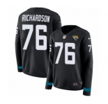 Women's Nike Jacksonville Jaguars #76 Will Richardson Limited Black Therma Long Sleeve NFL Jersey