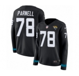 Women's Nike Jacksonville Jaguars #78 Jermey Parnell Limited Black Therma Long Sleeve NFL Jersey