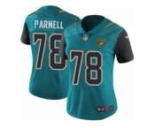 Women's Nike Jacksonville Jaguars #78 Jermey Parnell Vapor Untouchable Limited Teal Green Team Color NFL Jersey