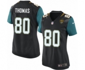 Women's Nike Jacksonville Jaguars #80 Julius Thomas Game Black Alternate NFL Jersey