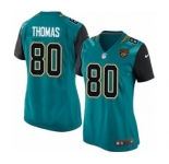 Women's Nike Jacksonville Jaguars #80 Julius Thomas Game Teal Green Team Color NFL Jersey