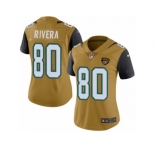 Women's Nike Jacksonville Jaguars #80 Mychal Rivera Limited Gold Rush NFL Jersey