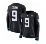 Women's Nike Jacksonville Jaguars #9 Logan Cooke Limited Black Therma Long Sleeve NFL Jersey