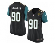 Women's Nike Jacksonville Jaguars #90 Stefan Charles Game Black Alternate NFL Jersey