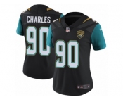 Women's Nike Jacksonville Jaguars #90 Stefan Charles Vapor Untouchable Limited Black Alternate NFL Jersey