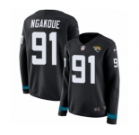 Women's Nike Jacksonville Jaguars #91 Yannick Ngakoue Limited Black Therma Long Sleeve NFL Jersey