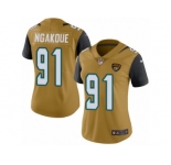 Women's Nike Jacksonville Jaguars #91 Yannick Ngakoue Limited Gold Rush NFL Jersey