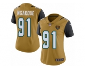 Women's Nike Jacksonville Jaguars #91 Yannick Ngakoue Limited Gold Rush NFL Jersey