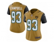 Women's Nike Jacksonville Jaguars #93 Calais Campbell Limited Gold Rush NFL Jersey