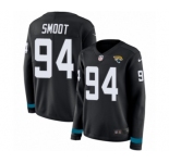Women's Nike Jacksonville Jaguars #94 Dawuane Smoot Limited Black Therma Long Sleeve NFL Jersey