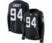 Women's Nike Jacksonville Jaguars #94 Dawuane Smoot Limited Black Therma Long Sleeve NFL Jersey