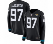Women's Nike Jacksonville Jaguars #97 Malik Jackson Limited Black Therma Long Sleeve NFL Jersey