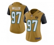 Women's Nike Jacksonville Jaguars #97 Roy Miller Limited Gold Rush NFL Jersey