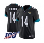 Youth Jacksonville Jaguars #14 Justin Blackmon Black Team Color Vapor Untouchable Limited Player 100th Season Football Jersey