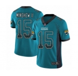 Youth Jacksonville Jaguars #15 Gardner Minshew II Limited Teal Green Rush Drift Fashion Football Jersey
