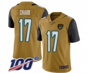 Youth Jacksonville Jaguars #17 DJ Chark Limited Gold Rush Vapor Untouchable 100th Season Football Jersey