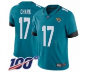 Youth Jacksonville Jaguars #17 DJ Chark Teal Green Alternate Vapor Untouchable Limited Player 100th Season Football Jersey