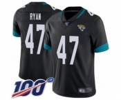 Youth Jacksonville Jaguars #47 Jake Ryan Black Team Color Vapor Untouchable Limited Player 100th Season Football Jersey