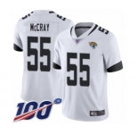 Youth Jacksonville Jaguars #55 Lerentee McCray White Vapor Untouchable Limited Player 100th Season Football Jersey