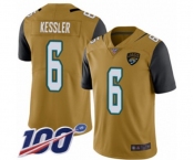 Youth Jacksonville Jaguars #6 Cody Kessler Limited Gold Rush Vapor Untouchable 100th Season Football Jersey