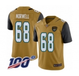 Youth Jacksonville Jaguars #68 Andrew Norwell Limited Gold Rush Vapor Untouchable 100th Season Football Jersey