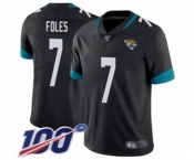 Youth Jacksonville Jaguars #7 Nick Foles Black Team Color Vapor Untouchable Limited Player 100th Season Football Jersey
