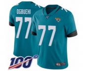 Youth Jacksonville Jaguars #77 Cedric Ogbuehi Teal Green Alternate Vapor Untouchable Limited Player 100th Season Football Jersey