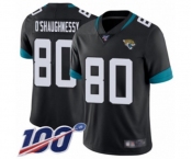 Youth Jacksonville Jaguars #80 James O'Shaughnessy Black Team Color Vapor Untouchable Limited Player 100th Season Football Jersey