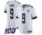 Youth Jacksonville Jaguars #9 Logan Cooke White Vapor Untouchable Limited Player 100th Season Football Jersey
