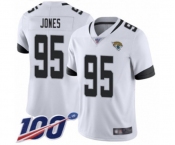 Youth Jacksonville Jaguars #95 Abry Jones White Vapor Untouchable Limited Player 100th Season Football Jersey