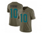 Youth Nike Jacksonville Jaguars #10 Jaelen Strong Limited Olive 2017 Salute to Service NFL Jersey