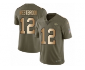Youth Nike Jacksonville Jaguars #12 Dede Westbrook Limited Olive Gold 2017 Salute to Service NFL Jersey