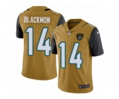 Youth Nike Jacksonville Jaguars #14 Justin Blackmon Limited Gold Rush NFL Jersey