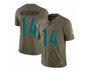 Youth Nike Jacksonville Jaguars #14 Justin Blackmon Limited Olive 2017 Salute to Service NFL Jersey