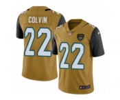 Youth Nike Jacksonville Jaguars #22 Aaron Colvin Limited Gold Rush NFL Jersey