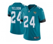 Youth Nike Jacksonville Jaguars #24 T.J. Yeldon Teal Green Team Color Stitched NFL Vapor Untouchable Limited Jersey