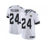 Youth Nike Jacksonville Jaguars #24 T.J. Yeldon White Stitched NFL Vapor Untouchable Limited Jersey