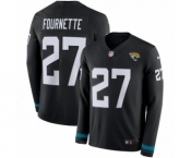 Youth Nike Jacksonville Jaguars #27 Leonard Fournette Limited Black Therma Long Sleeve NFL Jersey
