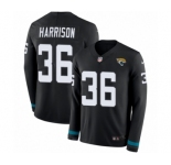 Youth Nike Jacksonville Jaguars #36 Ronnie Harrison Limited Black Therma Long Sleeve NFL Jersey