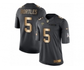 Youth Nike Jacksonville Jaguars #5 Blake Bortles Limited Black Gold Salute to Service NFL Jersey