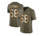 Youth Nike Jacksonville Jaguars #68 Earl Watford Limited Olive Gold 2017 Salute to Service NFL Jersey