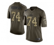 Youth Nike Jacksonville Jaguars #74 Cam Robinson Limited Green Salute to Service NFL Jersey