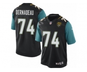 Youth Nike Jacksonville Jaguars #74 Mackenzy Bernadeau Limited Black Alternate NFL Jersey