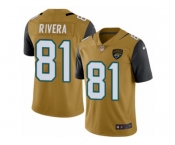 Youth Nike Jacksonville Jaguars #81 Mychal Rivera Limited Gold Rush Vapor Untouchable NFL Jersey